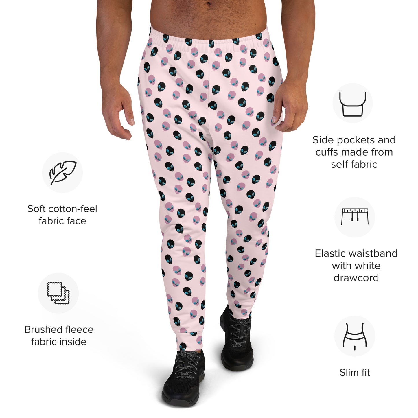 Alien Men's Joggers (Pale Pink)