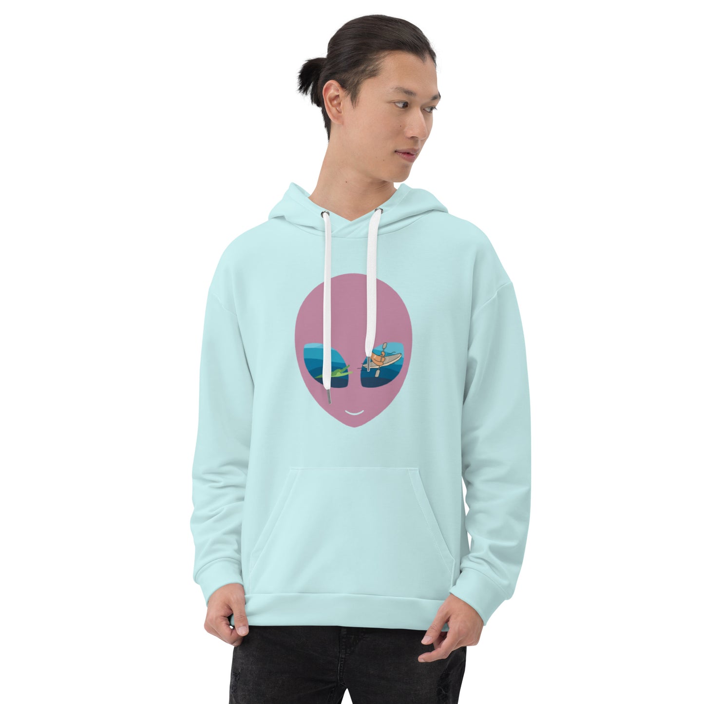 Alien Hoodie (Light Cyan)