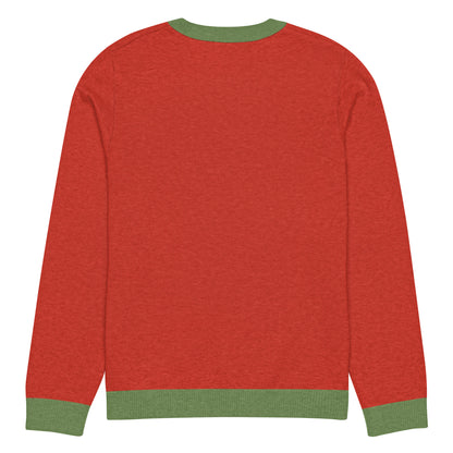 Chili Red Knitted Crew Neck Sweater