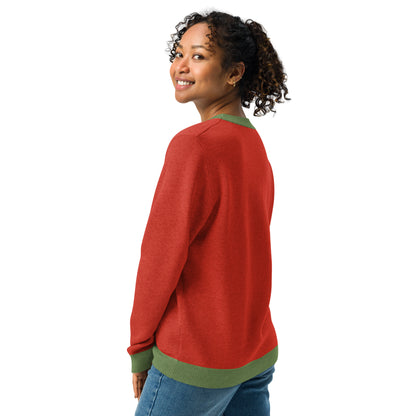 Chili Red Knitted Crew Neck Sweater