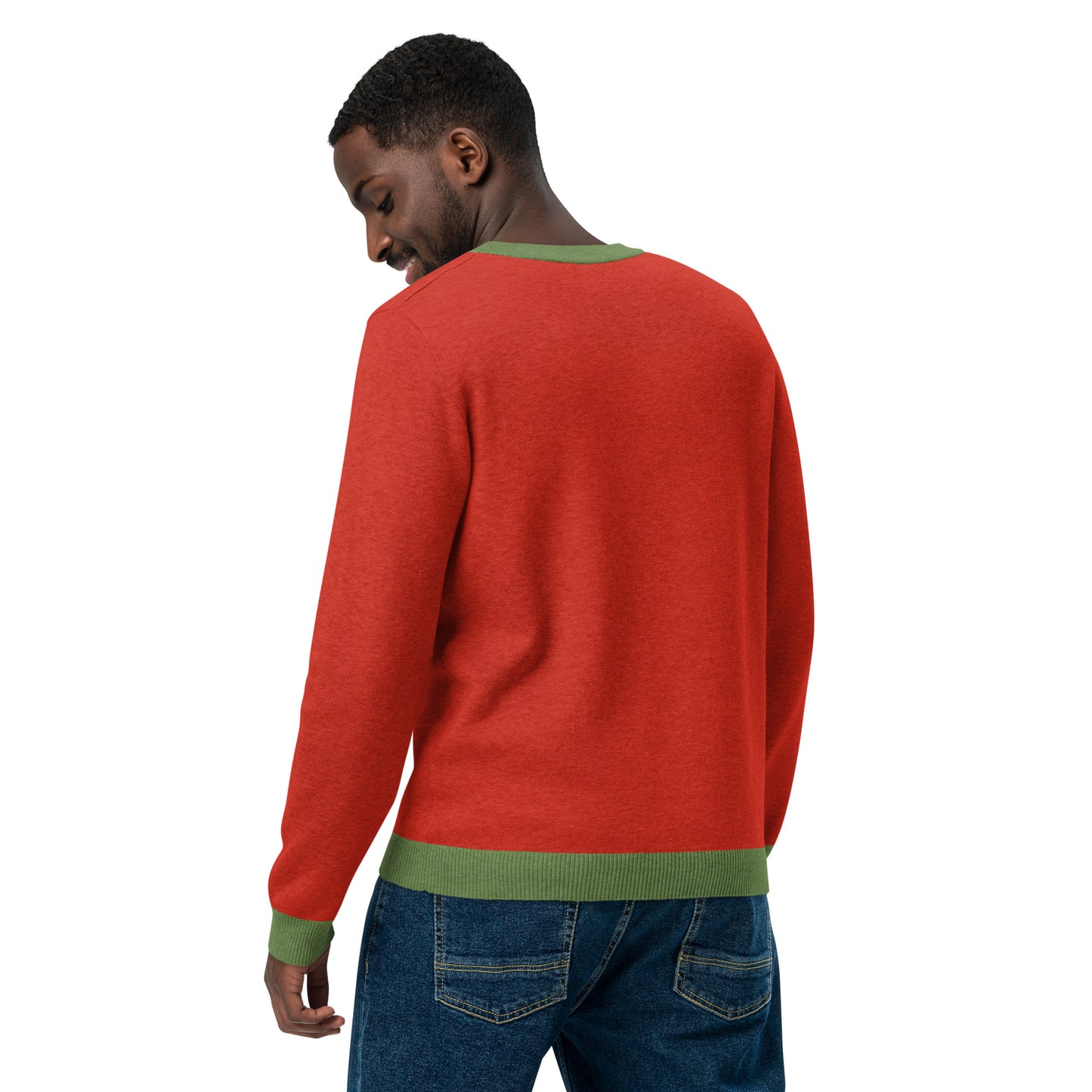 Chili Red Knitted Crew Neck Sweater