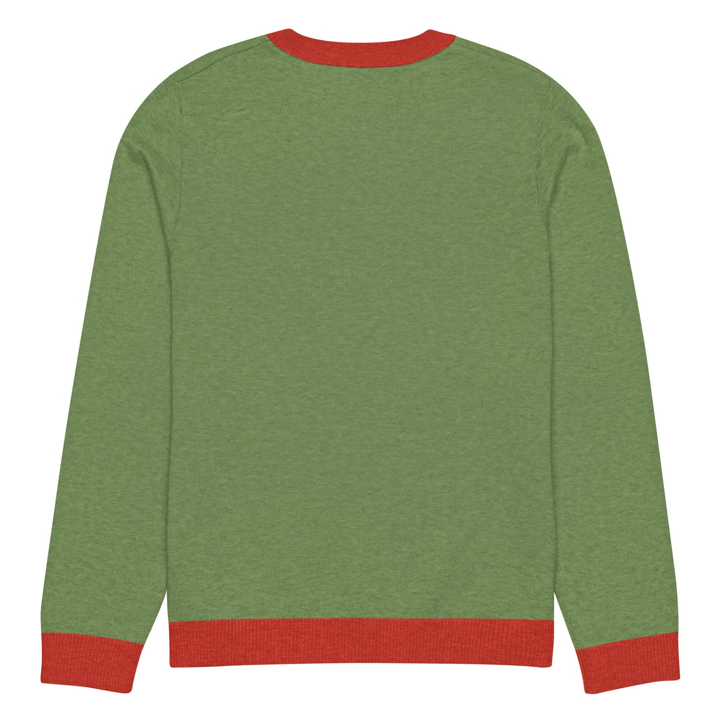 Grass Green Knitted Crew Neck Sweater