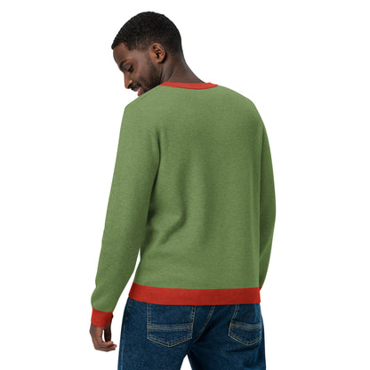 Grass Green Knitted Crew Neck Sweater