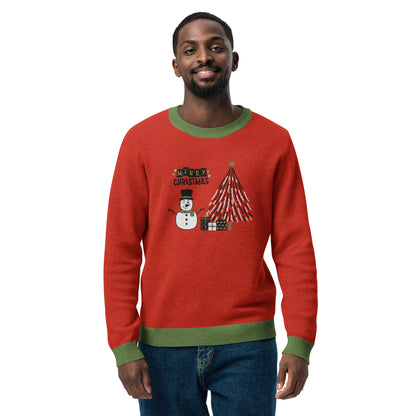 Chili Red Knitted Crew Neck Sweater