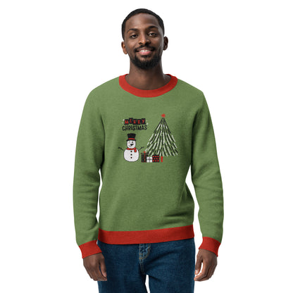 Grass Green Knitted Crew Neck Sweater