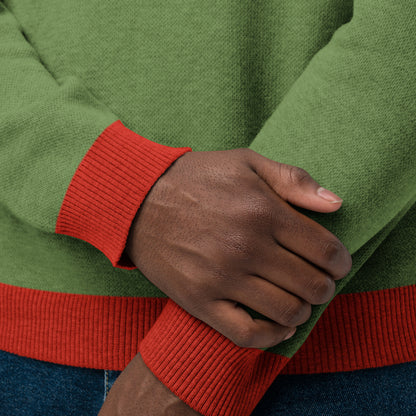 Grass Green Knitted Crew Neck Sweater