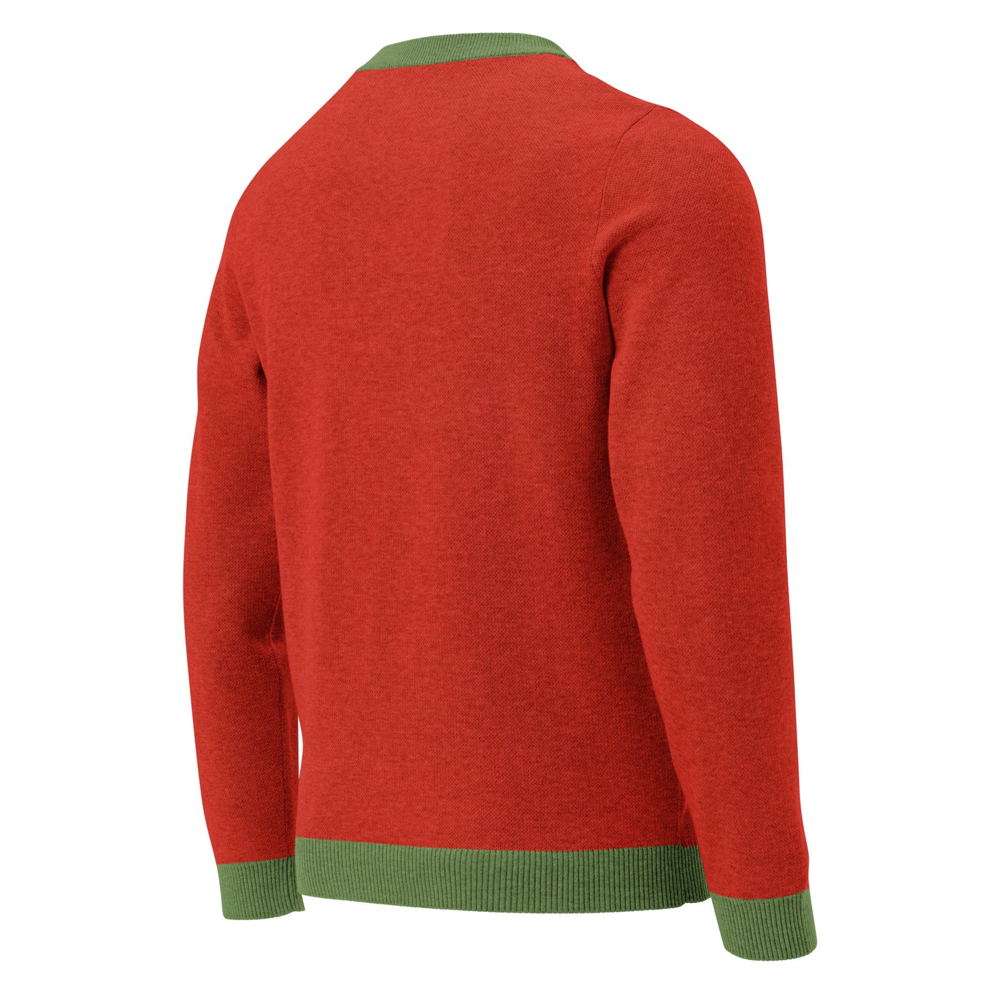 Chili Red Knitted Crew Neck Sweater