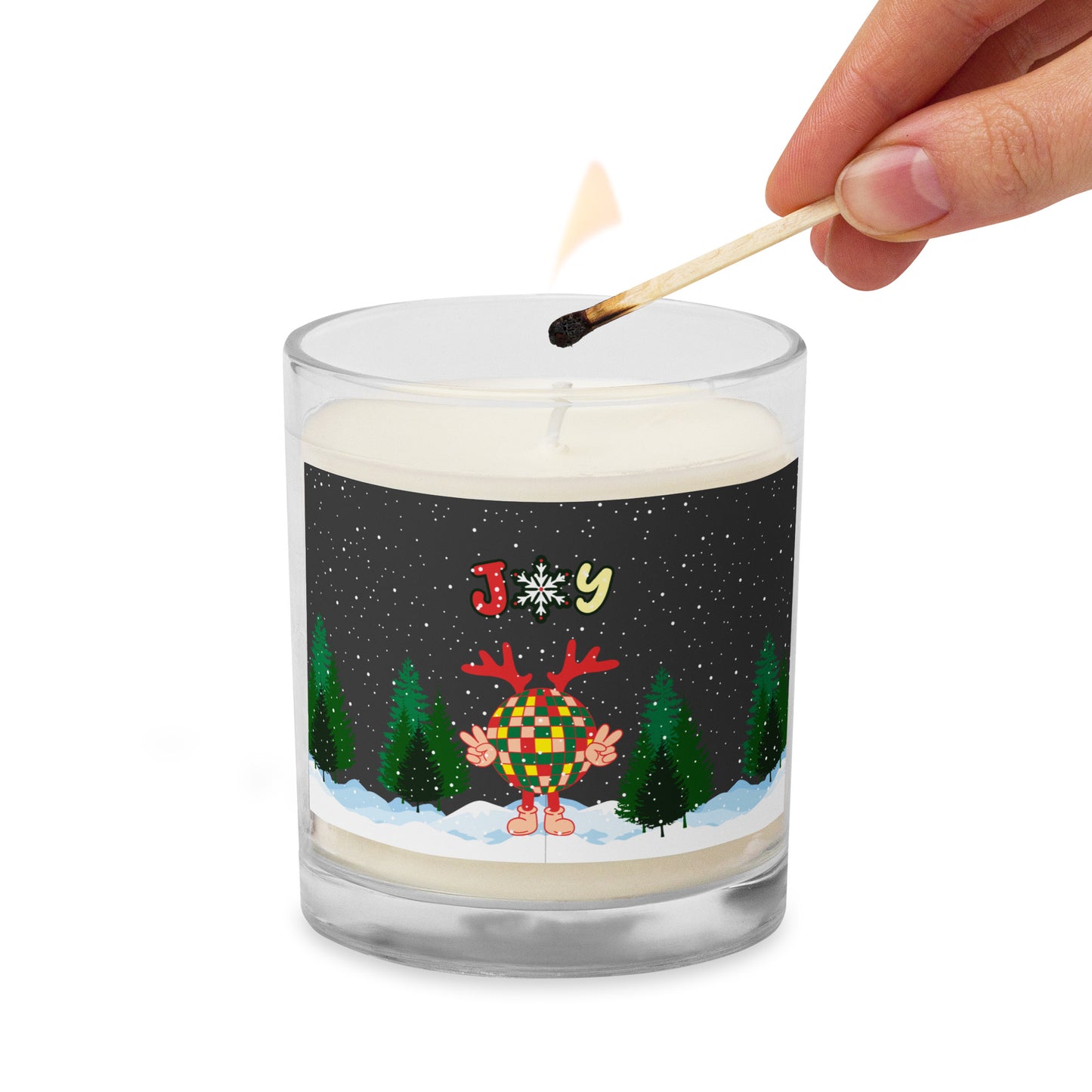 Joy Glass Jar Soy Wax Candle (D)