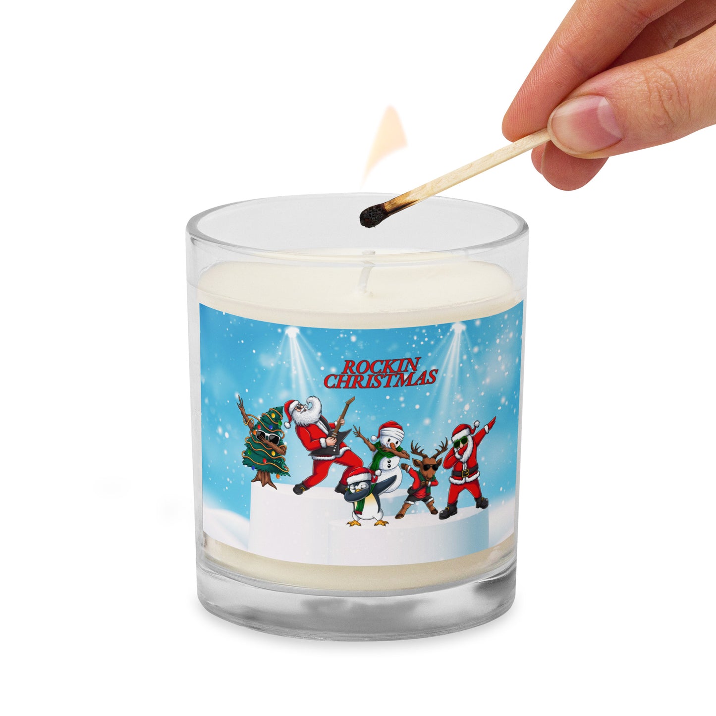 Capri Rockin Christmas Glass Jar Soy Wax Candle