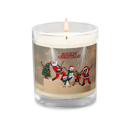 Sandi Rockin Christmas Glass Jar Soy Wax Candle