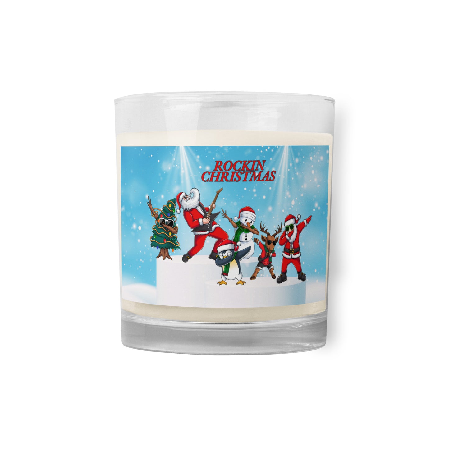 Capri Rockin Christmas Glass Jar Soy Wax Candle