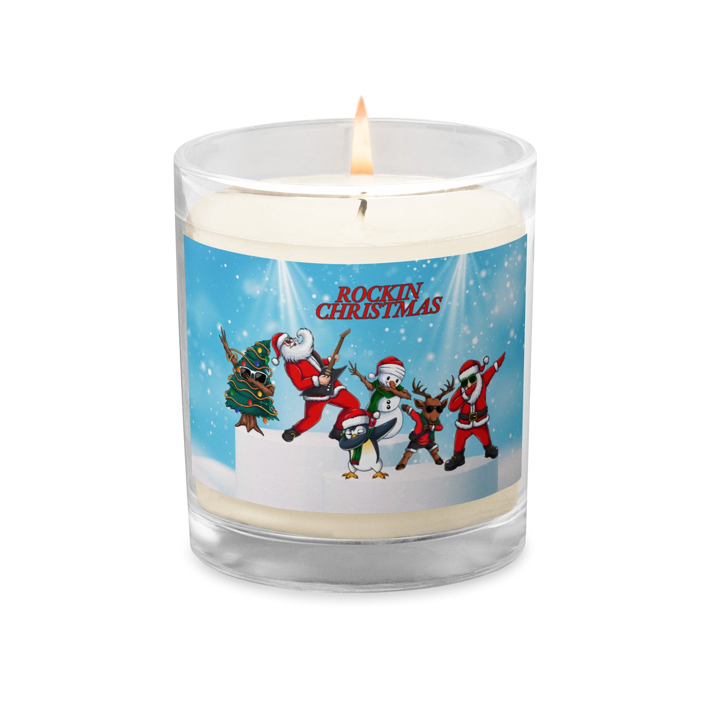 Capri Rockin Christmas Glass Jar Soy Wax Candle