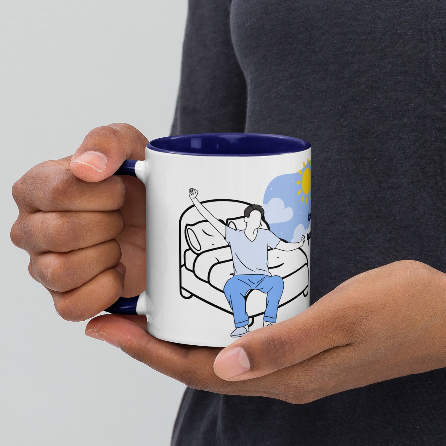 Keep It Ceramic Mug w/Dark Blue Color (M)