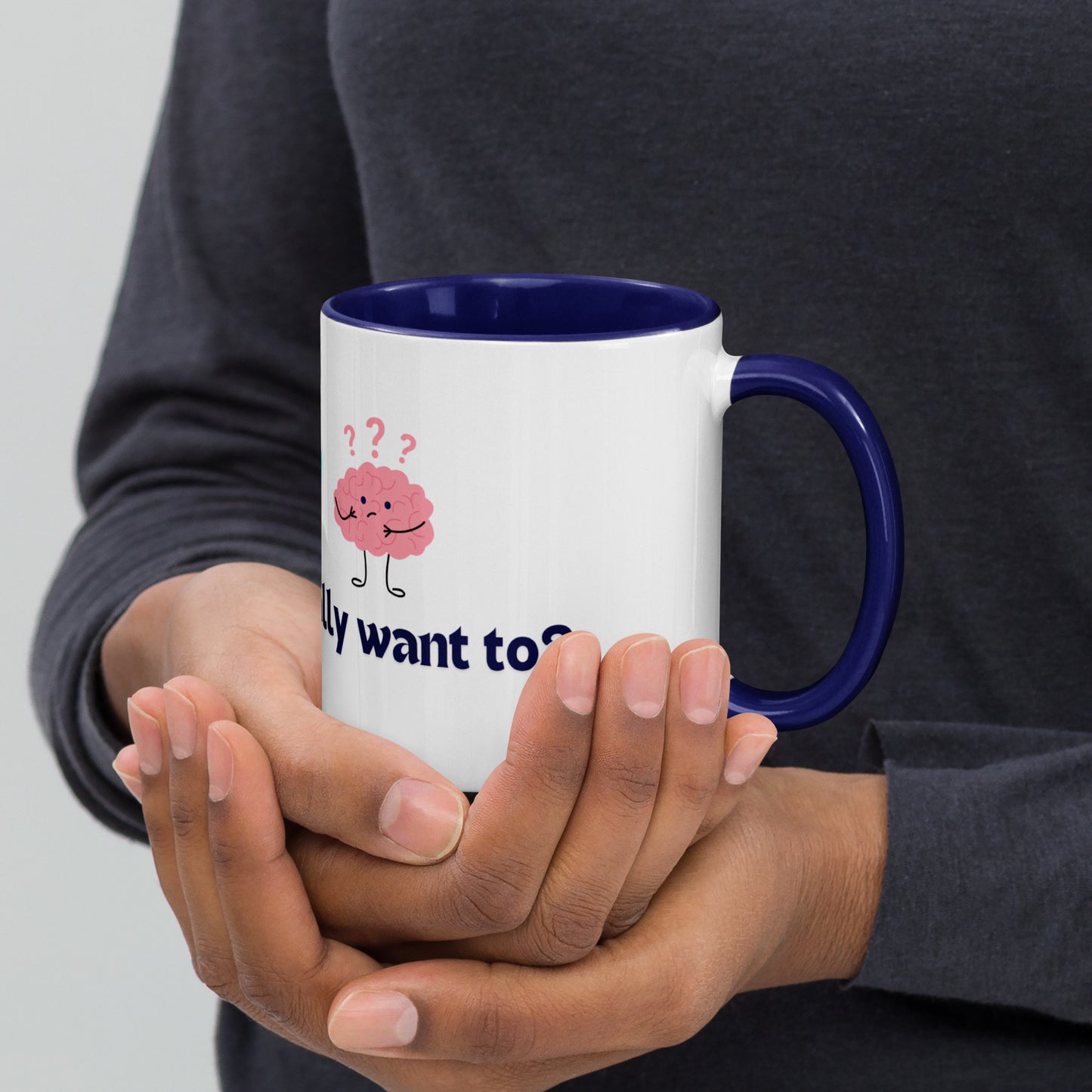 You Can Ceramic Mug w/Dark Blue Color