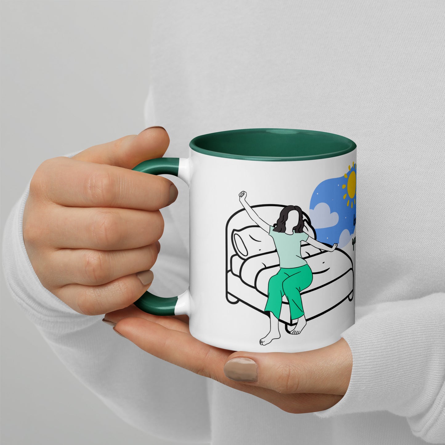 Keep It Ceramic Mug w/Dark Green Color (W)