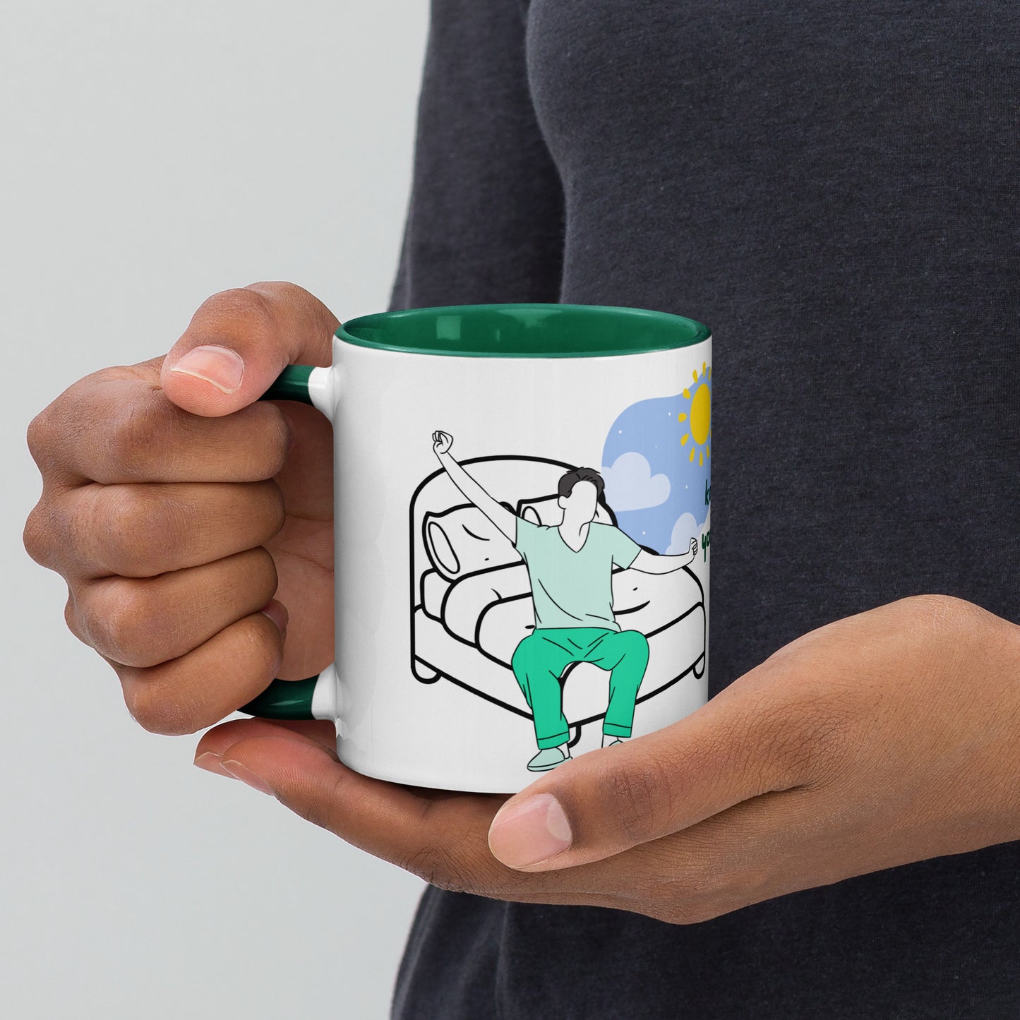 Keep It Ceramic Mug w/Dark Green Color (M)