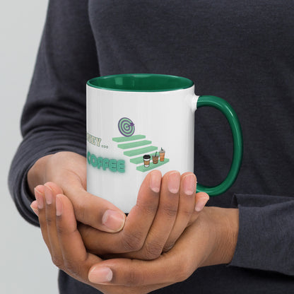 Journey Ceramic Mug w/Dark Green Color