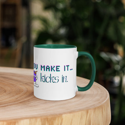 Fake It Ceramic Mug w/Dark Green Color