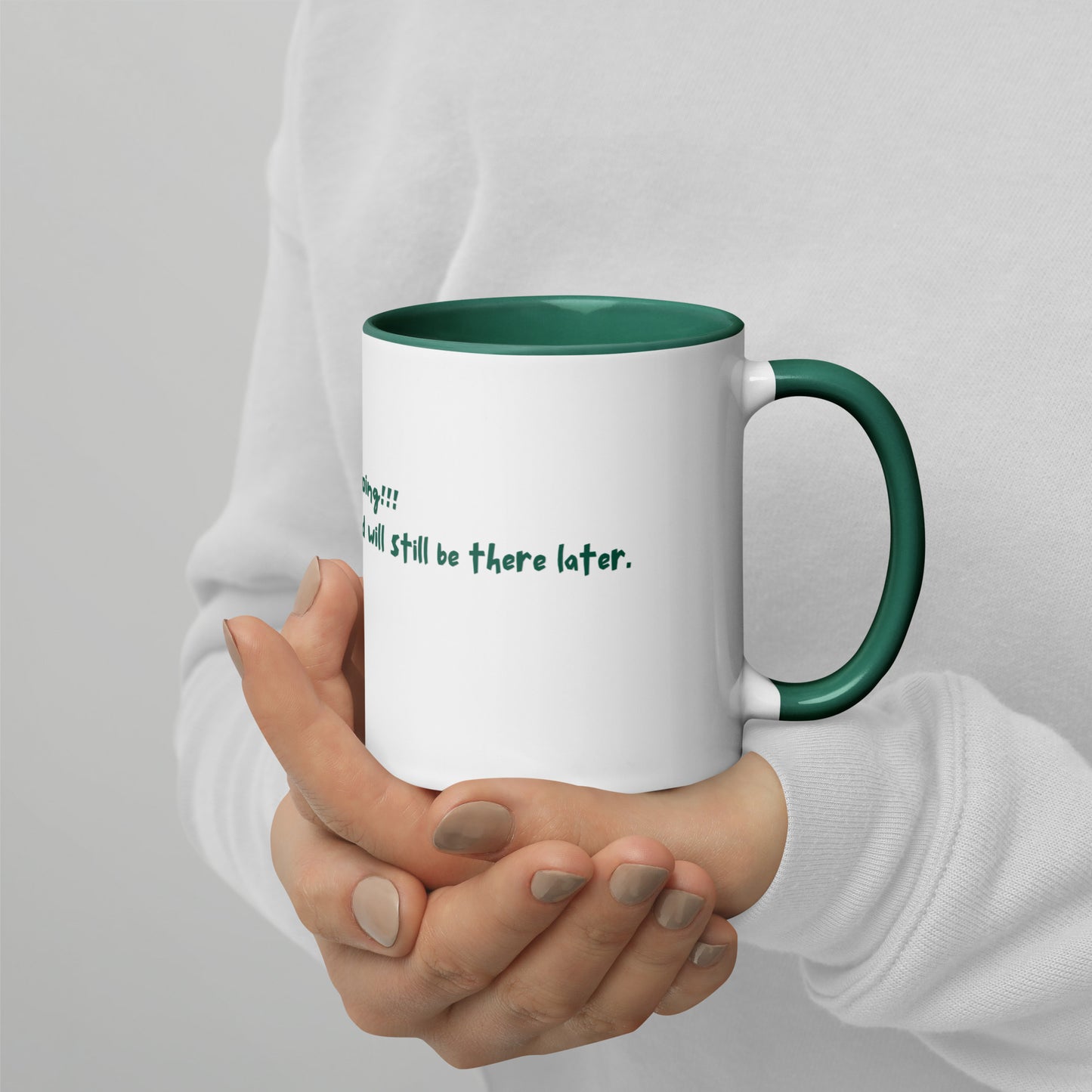 Keep It Ceramic Mug w/Dark Green Color (W)