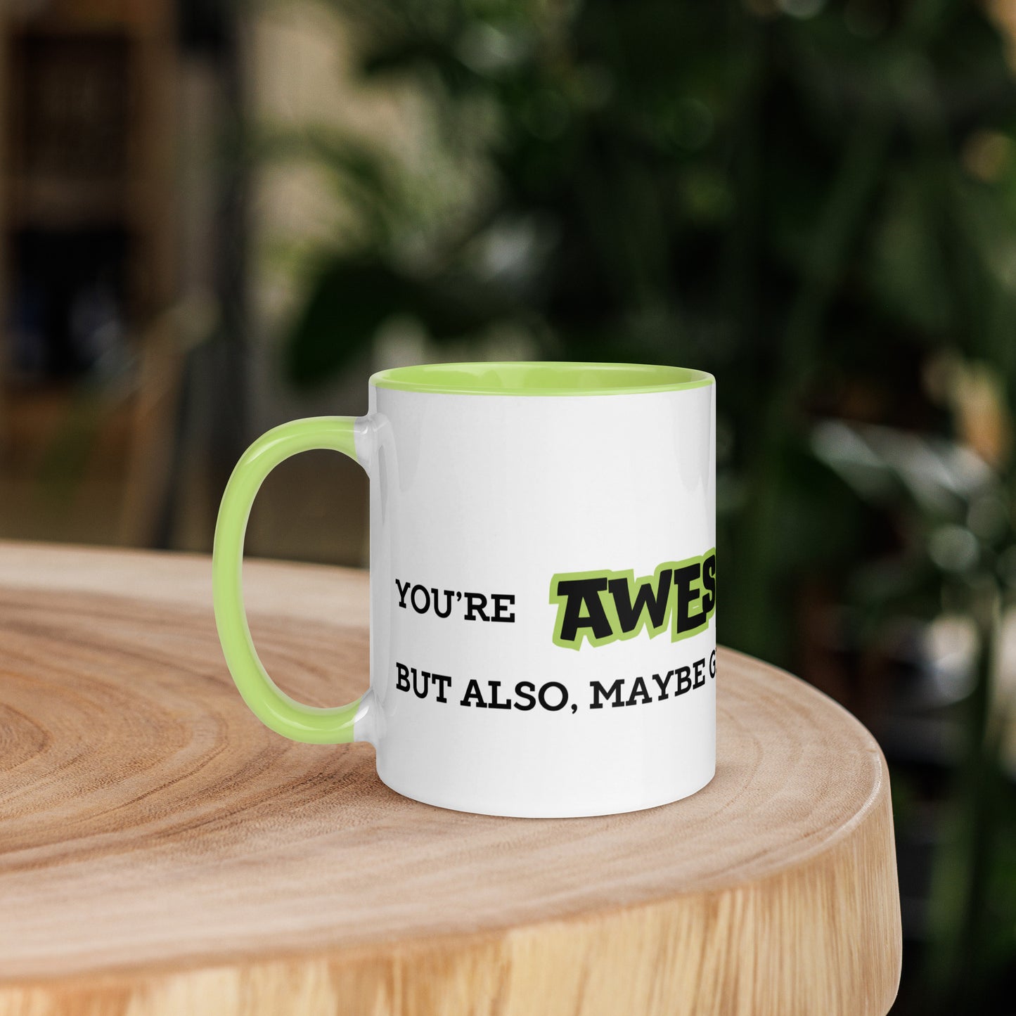 Awesome Ceramic Mug w/Green Color