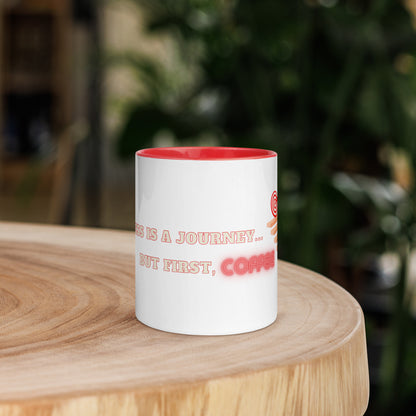 Journey Ceramic Mug w/Red Color