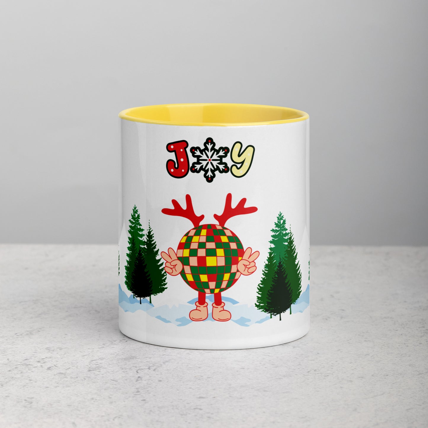 Joy Ceramic Mug w/Color Inside (L)