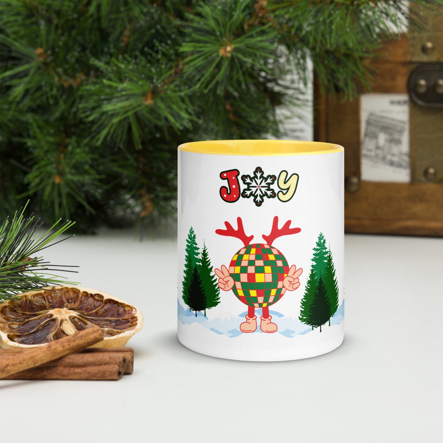 Joy Ceramic Mug w/Color Inside (L)